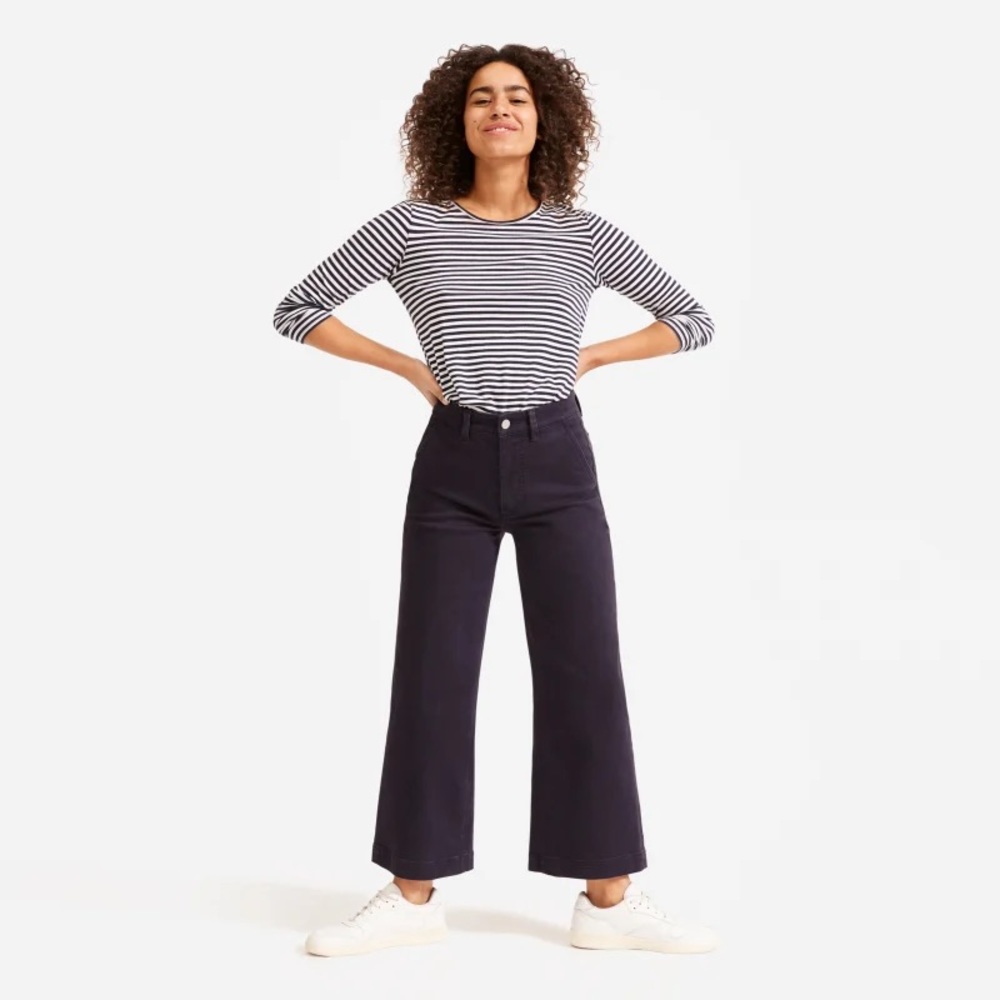Black Everlane Cropped Pants